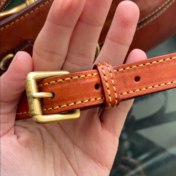 Dooney Bourke orange/brown leather purse - Picture 4 of 8